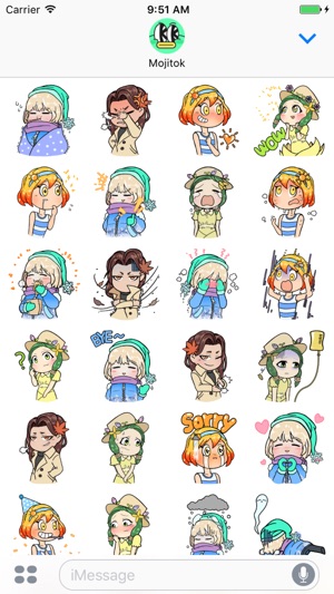 Seasonal Girls Stickers(圖2)-速報App