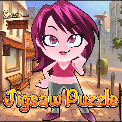 young girl puzzle easy kids Icon
