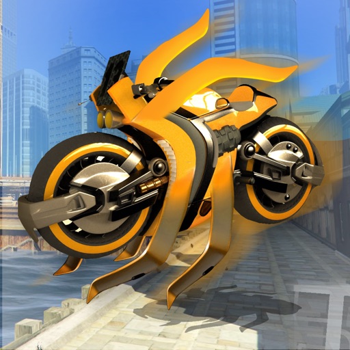 Fast Flying Robot Motorcycle: Drone Simulator Icon