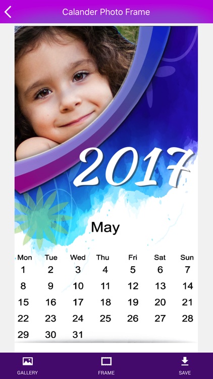 Calendar Photo Frames 2017