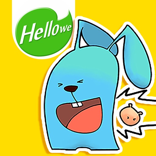 Hellowe Stickers: Blue Puppy icon