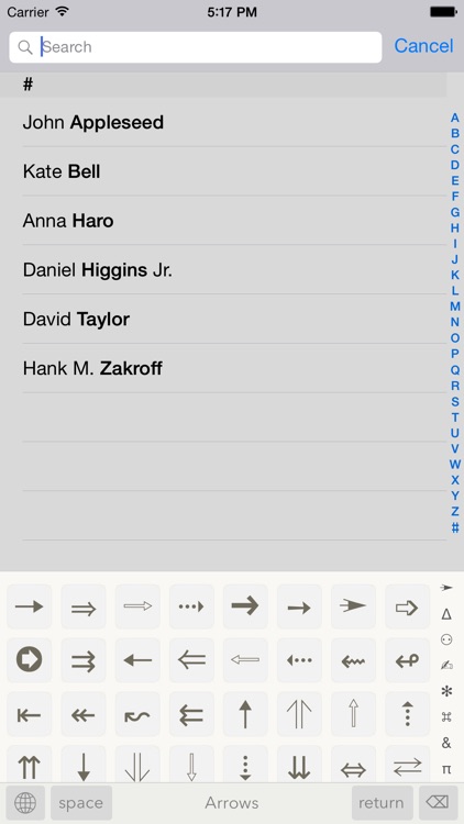 Symbols — special text characters screenshot-0