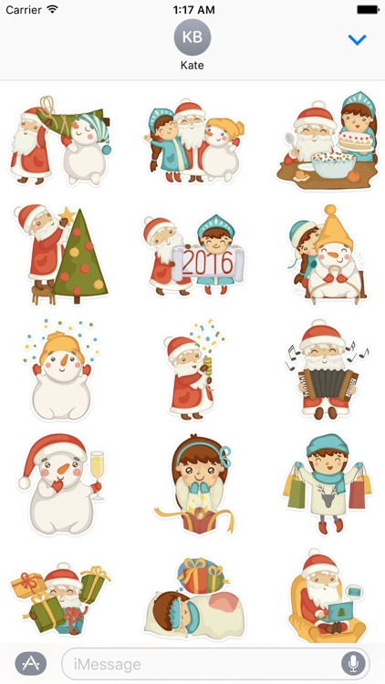 Happy Christmas Spirit Stickers