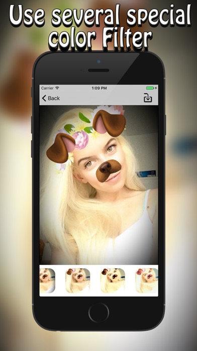 スナップ用フィルター効果 犬の顔の版 Iphoneアプリ Applion