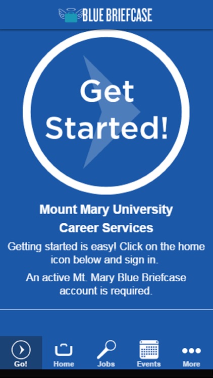 Mount Mary Blue Briefcase