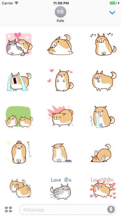 The In-love Couple Shiba Dog Japanese Stickers