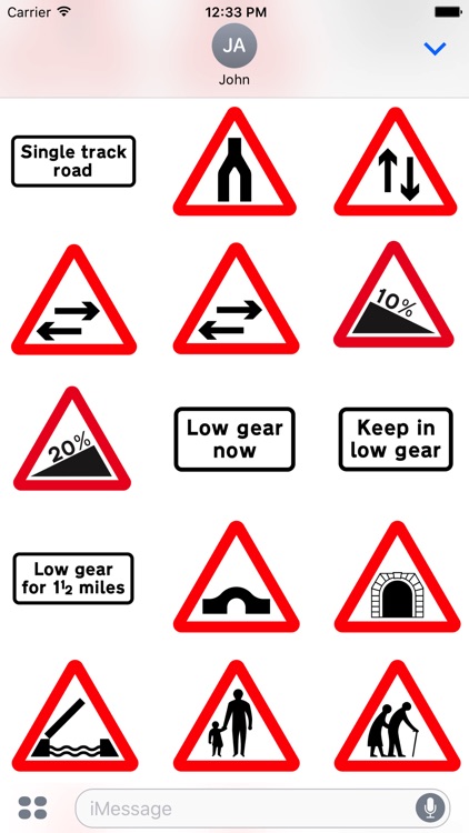 200 UK Highway & Traffic Signs Stickers