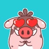 Lovely Fat Boar Animated Stickers For iMessage