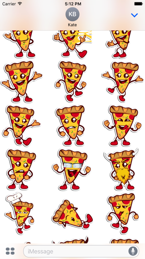 I Love Pizza Emoji iMessenger Sticker App(圖2)-速報App