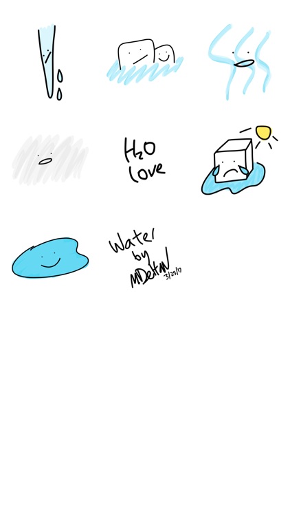 Water sticker - cute weather stickers for photos