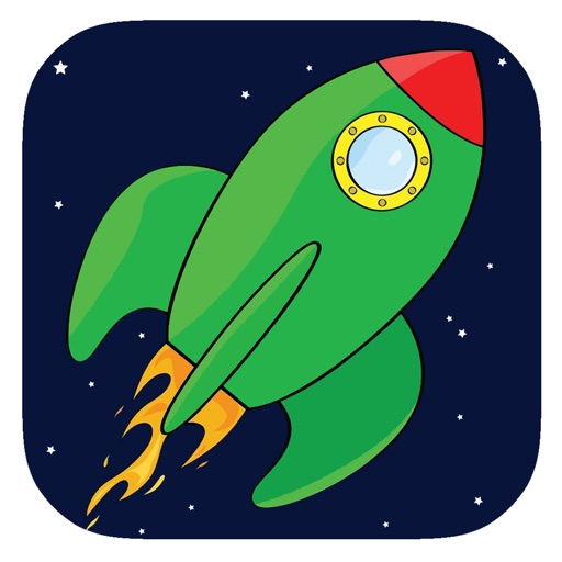 Toddlers Coloring Page Monster Rocket Game Free iOS App
