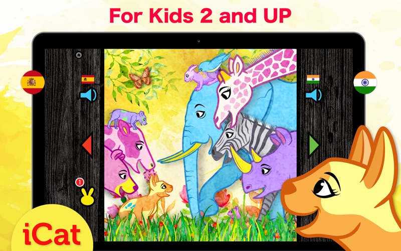 Learn Hindi &amp; Spanish - Toddler &amp; Kids Animals thumbnail 4