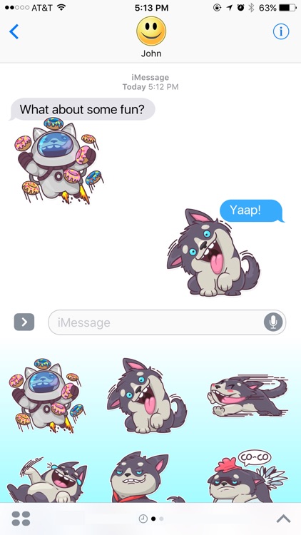 Fun Puppy Husky Stickers