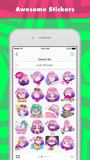 Lady Momoko stickers by Dennis Wu(圖2)-速報App