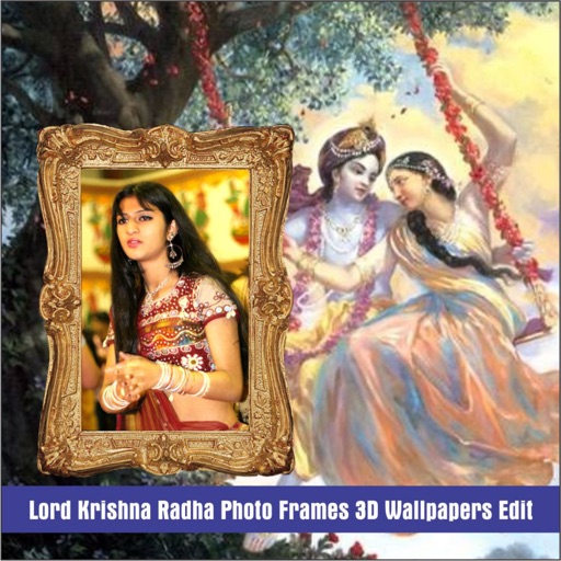 Lord Krishna Radha Photo Frames 3D Wallpapers Edit | Apps | 148Apps