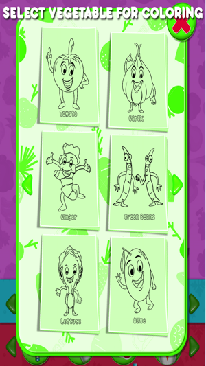 Vegetables Kids Coloring Book(圖2)-速報App