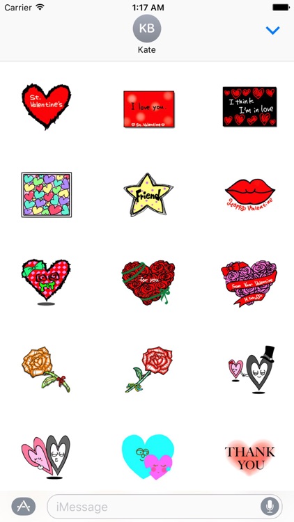 Valentine's Day Cards Stickers Packs