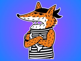 Brave Fox Pirate Stickers