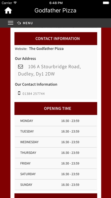 Godfather Pizza, Dudley