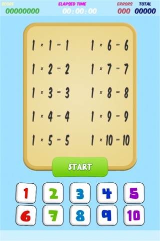 Multiplication Table - MathCat screenshot 2