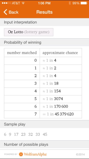 Wolfram Gaming Odds Reference App(圖5)-速報App