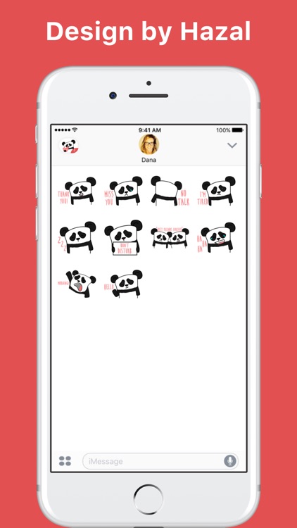 The Lazy Panda stickers by Hazal for iMessage