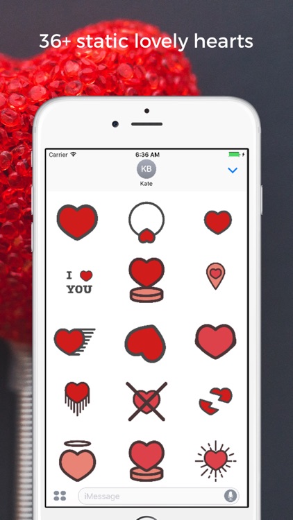 Animated Hearts Stickers Pack