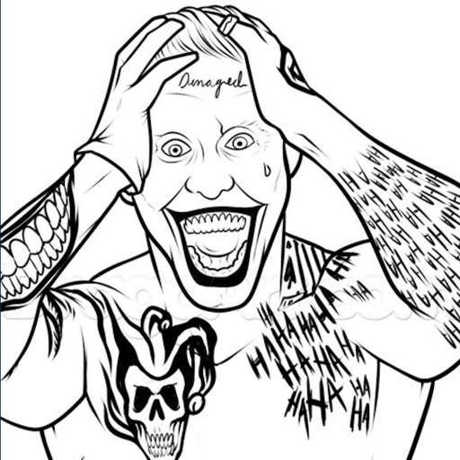 Coloring Pages For Suicide Squad Edition iOS App