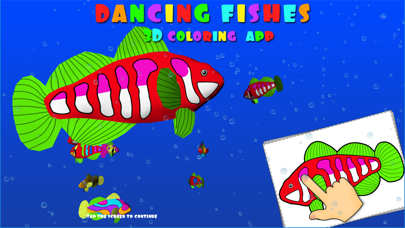 How to cancel & delete Dancing fishes. 3D Coloring App from iphone & ipad 3