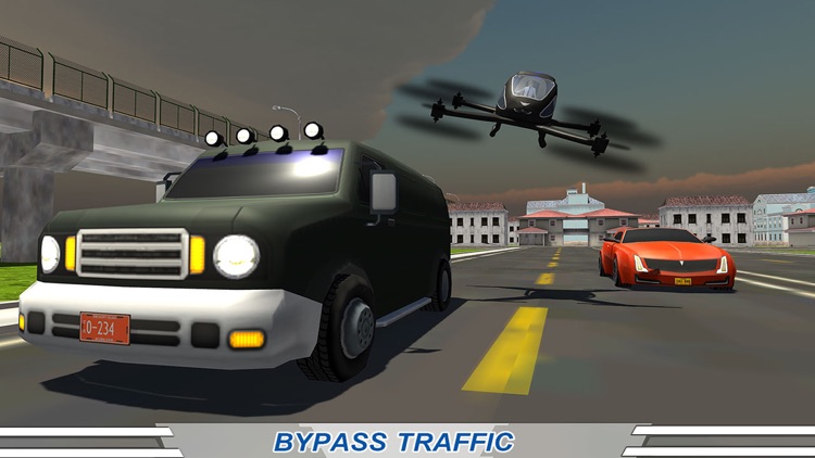 Drone Taxi Flying Car 3D Flight Simulator screenshot-3