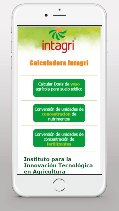 Calculadora Intagri screenshot 2