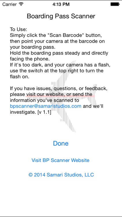 Boarding Pass Scanner