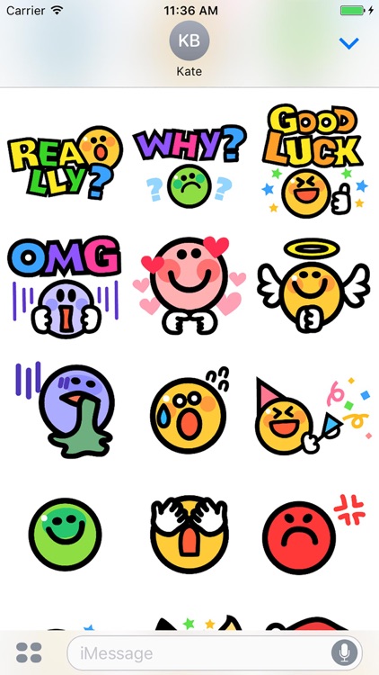 Smiley face Sticker 1 screenshot-3