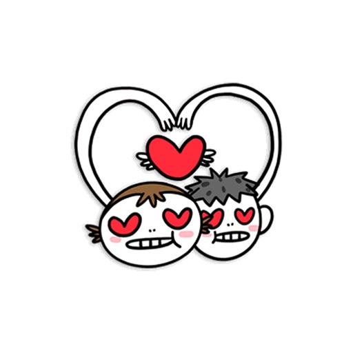 Ugly Couple In Love - Valentine's Day Stickers