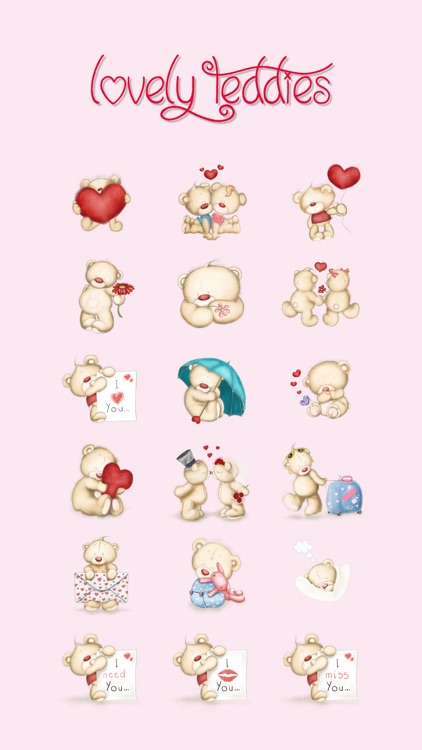 Lovely Teddies - Stickers screenshot-3