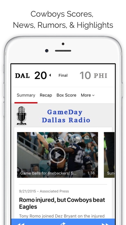 Dallas GameDay Radio for Cowboys Mavericks Rangers screenshot-3