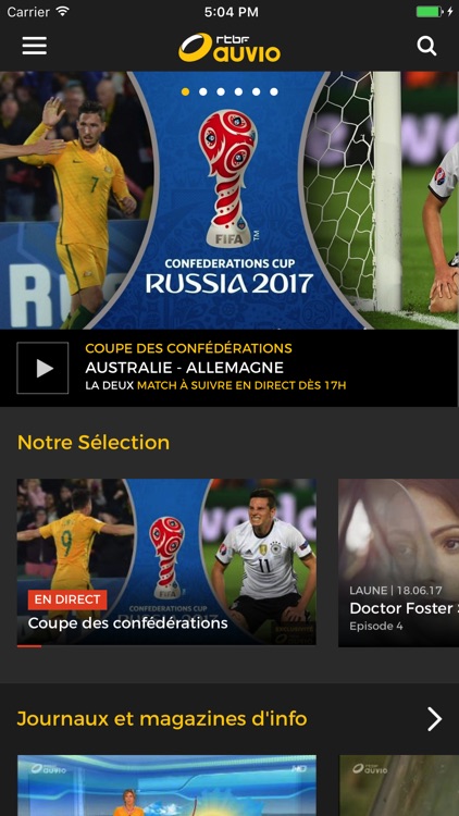 RTBF Auvio : direct et replay