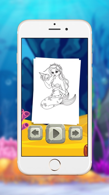 Mermaid Princess Coloring Book screenshot-3