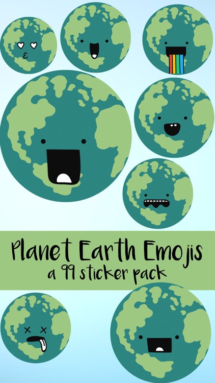 Planet Earth Emojis Emoticons Sticker Pack