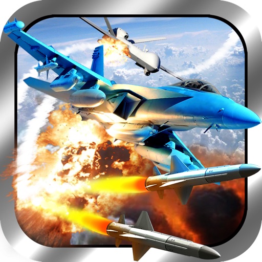 Air Drone Combat - Military Jet Fighter Aircraft Battle Simulation Game Icon
