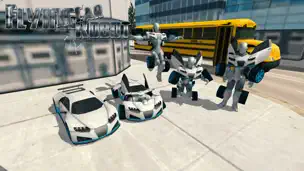 Flying Car Robot Flight Drive Simulator Game 2017 - Screenshot 1