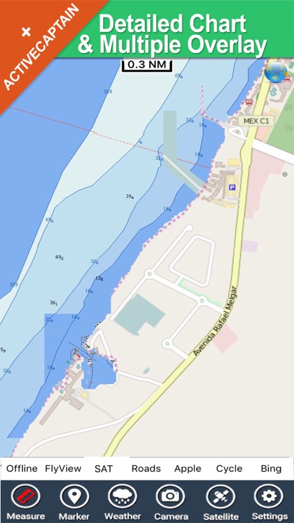 Cozumel Island charts GPS offline map Navigator