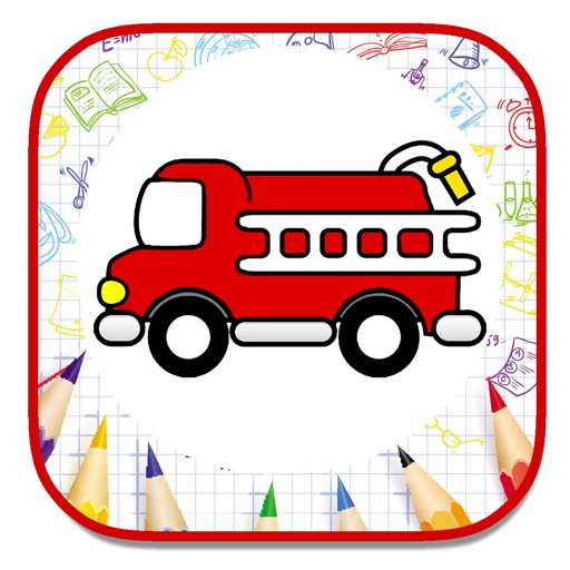 Best Monster Fire Truck Game Coloring Book iOS App