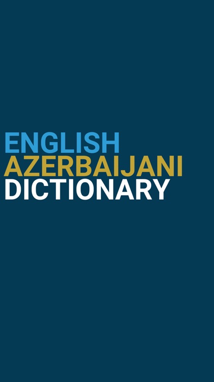 English : Azerbaijani Dictionary