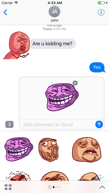 Trollface Animated Stickers