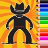 Free Cowboys Coloring Game For Children Version