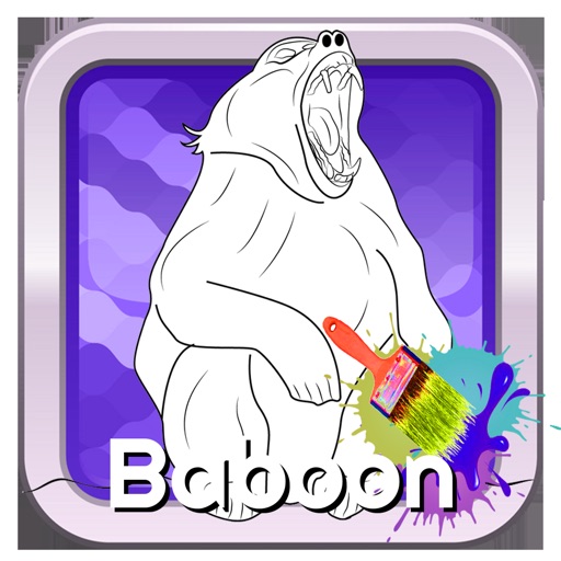 Baboon Color For Kid