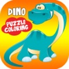 Dinosaurs Puzzle Coloring Pages Game for Kids