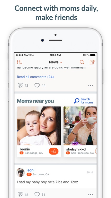 Pregnancy tracker app • Moms chat mom.life