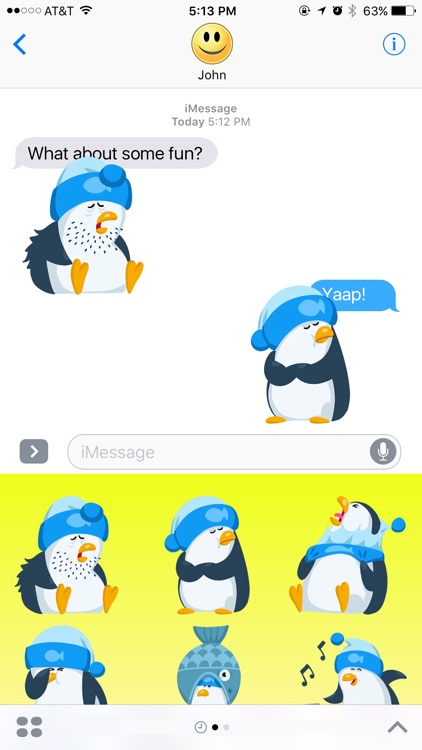 Friendly Penguin Stickers
